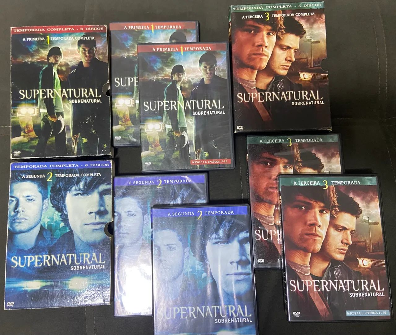 Coleção box DVDs série Supernatural 