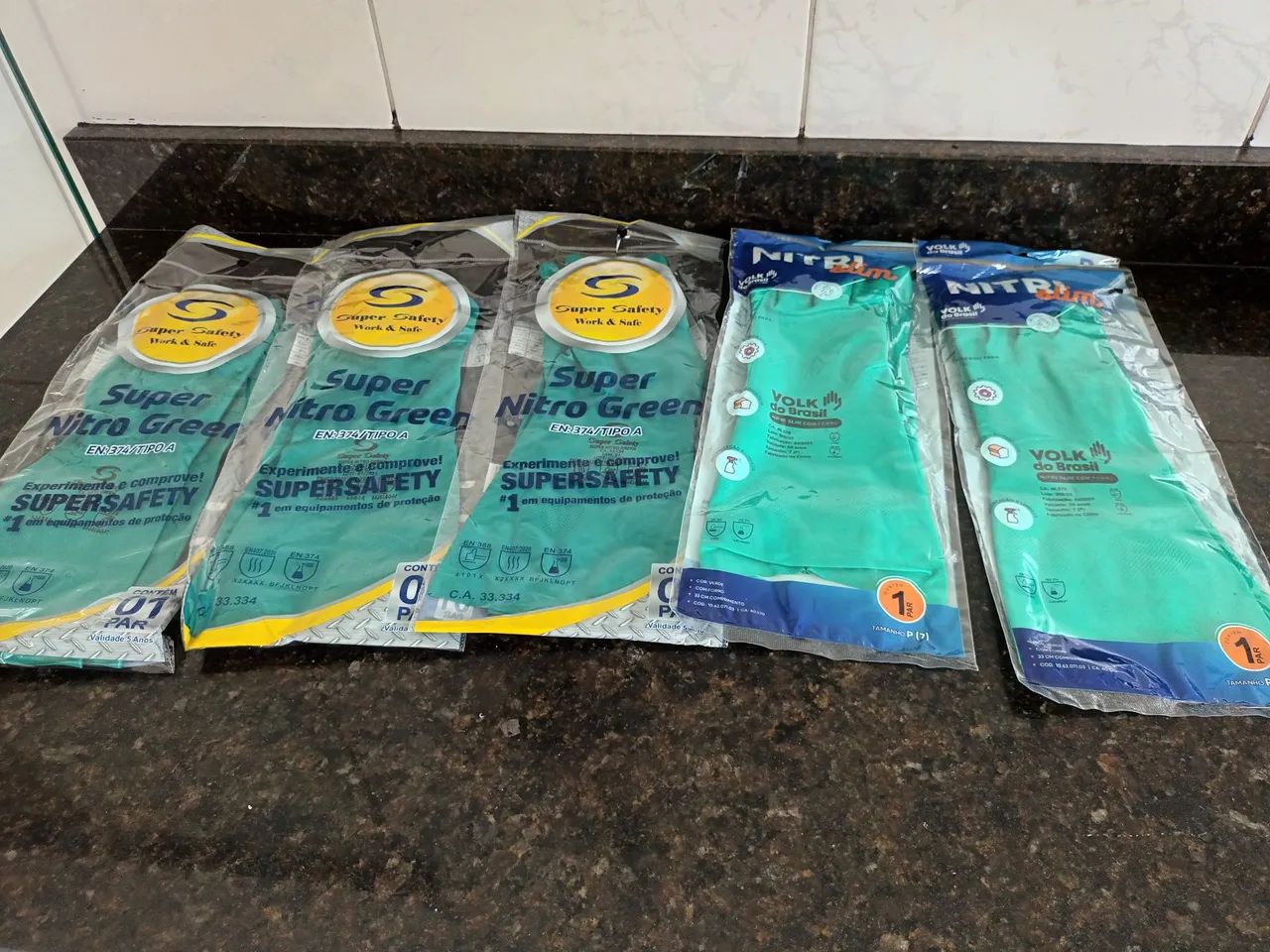 Luvas Nitrílica com forro P