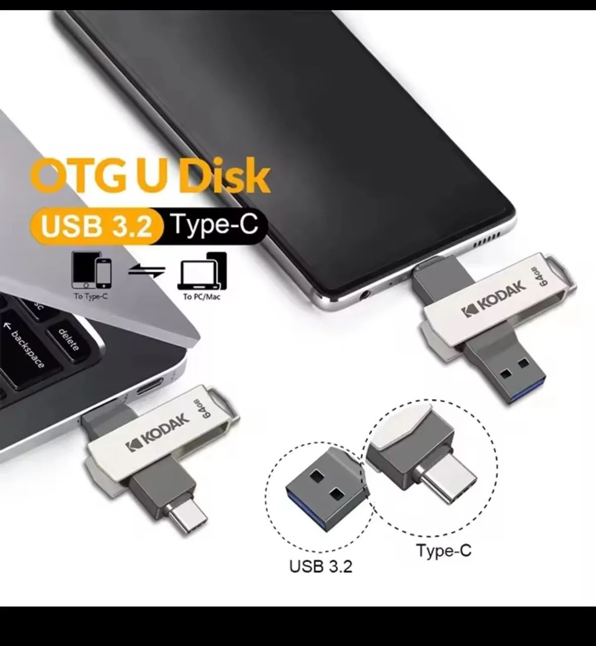 PENDRIVE PARA CELULAR 64GB - Foto 3