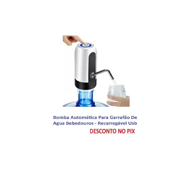 Bomba Automática Para Garrafão De Agua Bebedouros - Recarregável Usb
