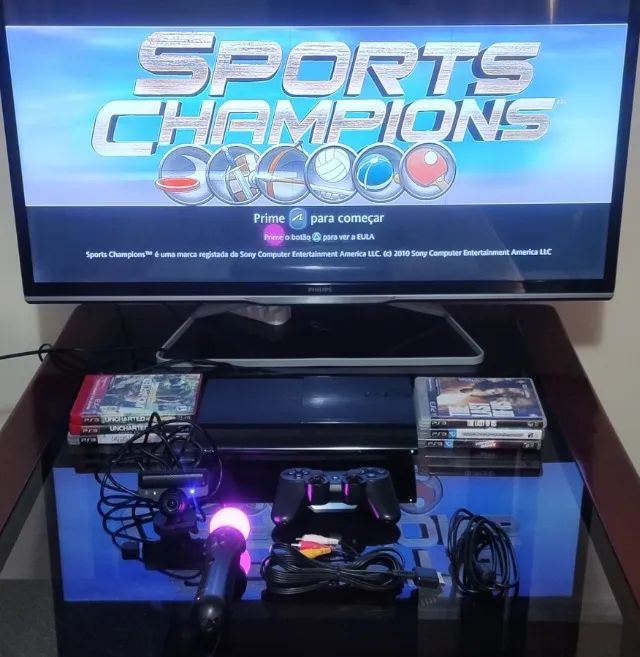 PS3 + 7 JOGOS + ACESSÓRIOS