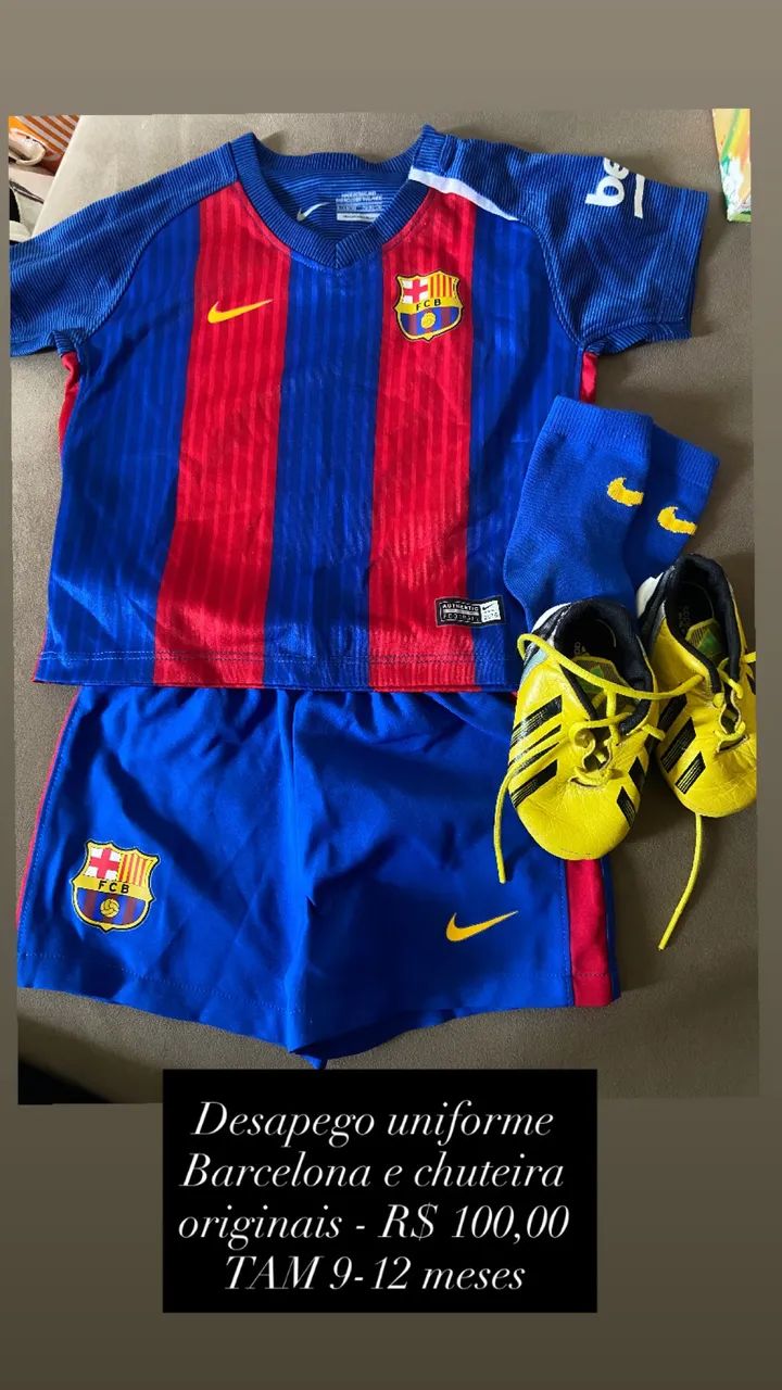 Uniforme Barcelona e chuteira adidas - Foto 2