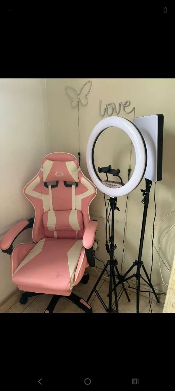 Cadeira gamer, highlight e led