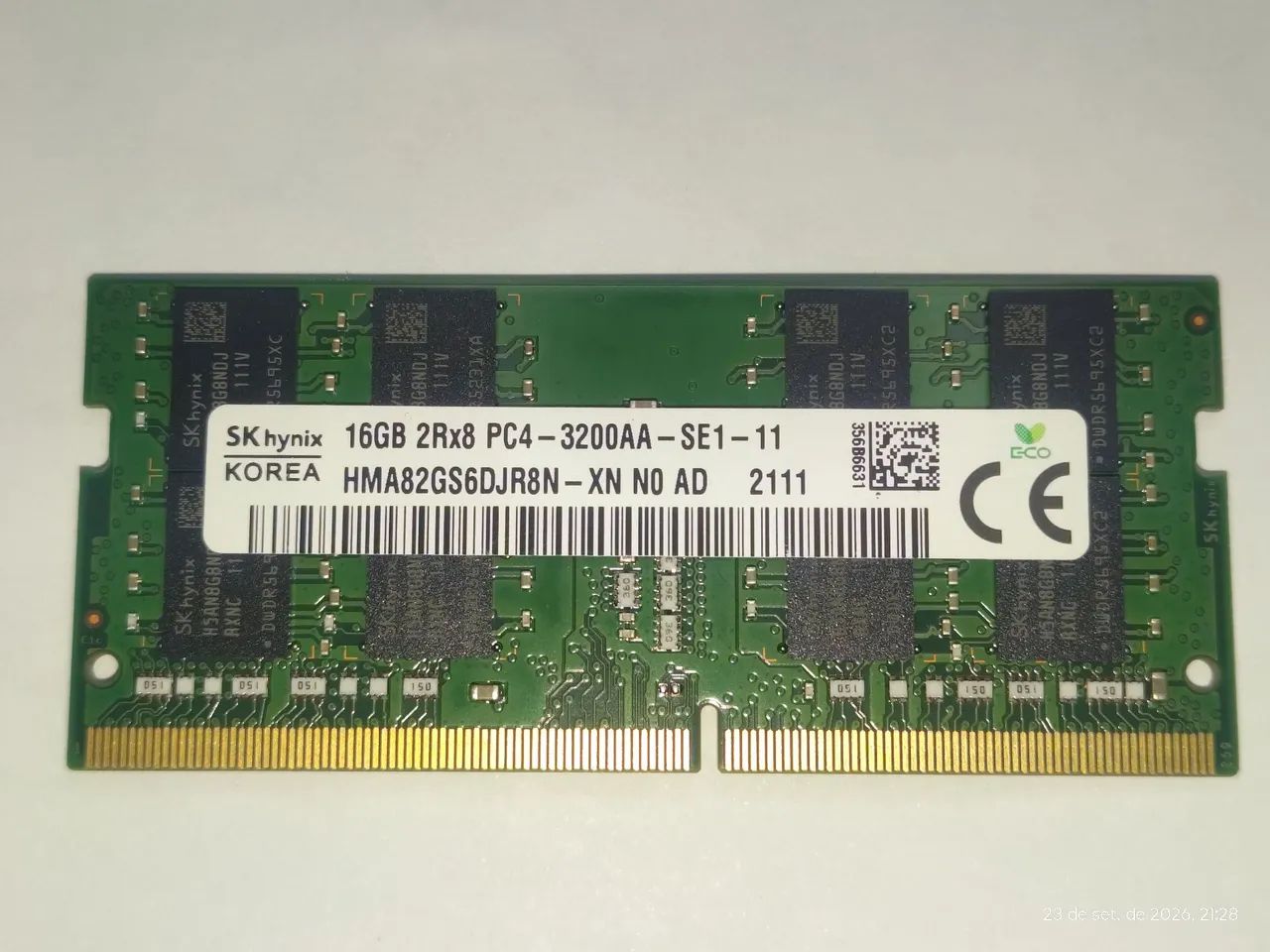 Memória notebook DDR4 16Gb 3200Mhz