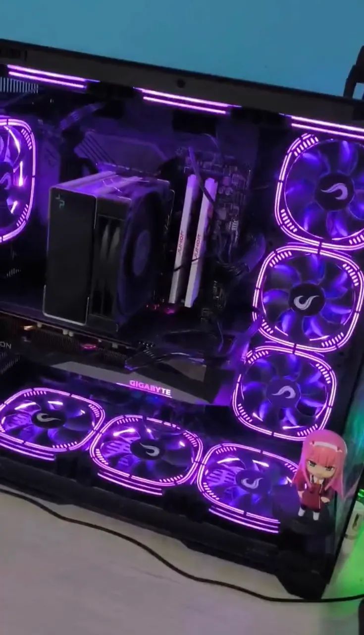 10 Fans Rise mode aura ice black ARGB - Foto 2