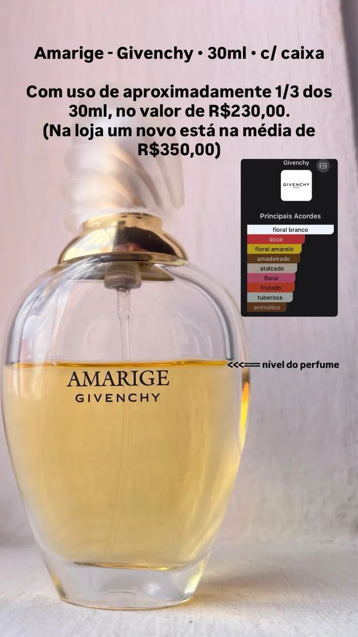 perfume givenchy amarige - pouco uso - com caixa - Foto 2
