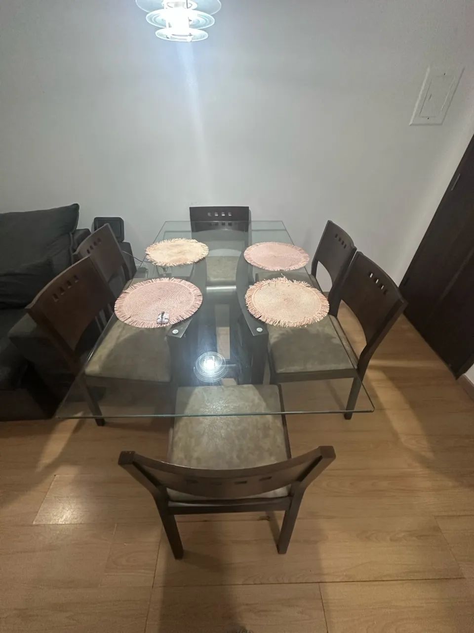 MESA COM TAMPO DE VIDRO - Foto 5