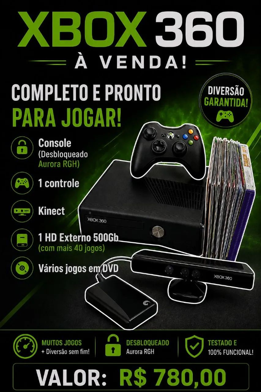 XBOX 360 + Kinect + HD externo - Foto 3