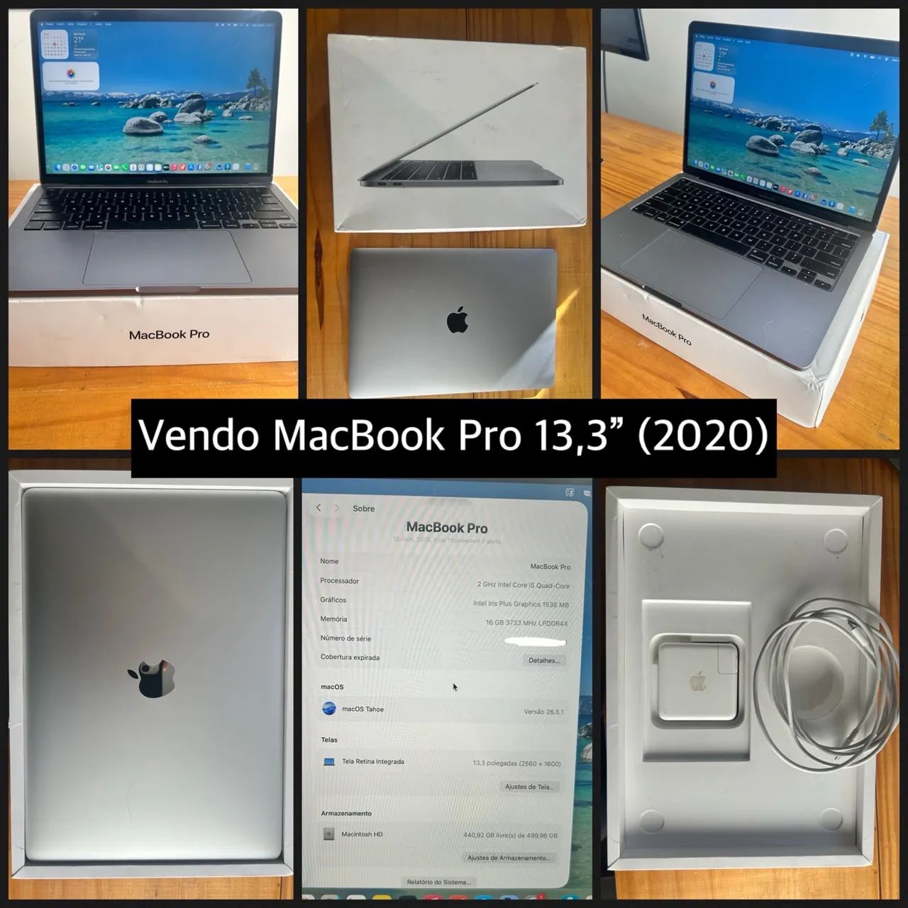 MacBook Pro 13? 2020 | Intel Core i5 | 16GB RAM | SSD 500GB | 4