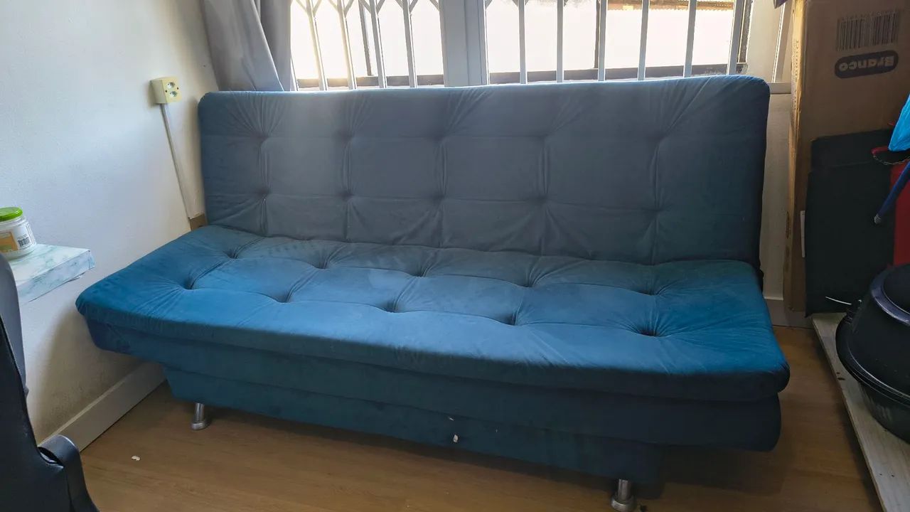 Sofá-Cama Azul Escuro - Foto 2