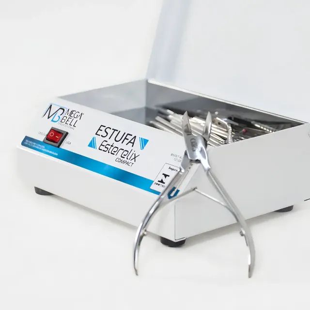 Estufa Manicure Esterilizador De Alicates Pedicure Mega Bell Cor Branco - Foto 2