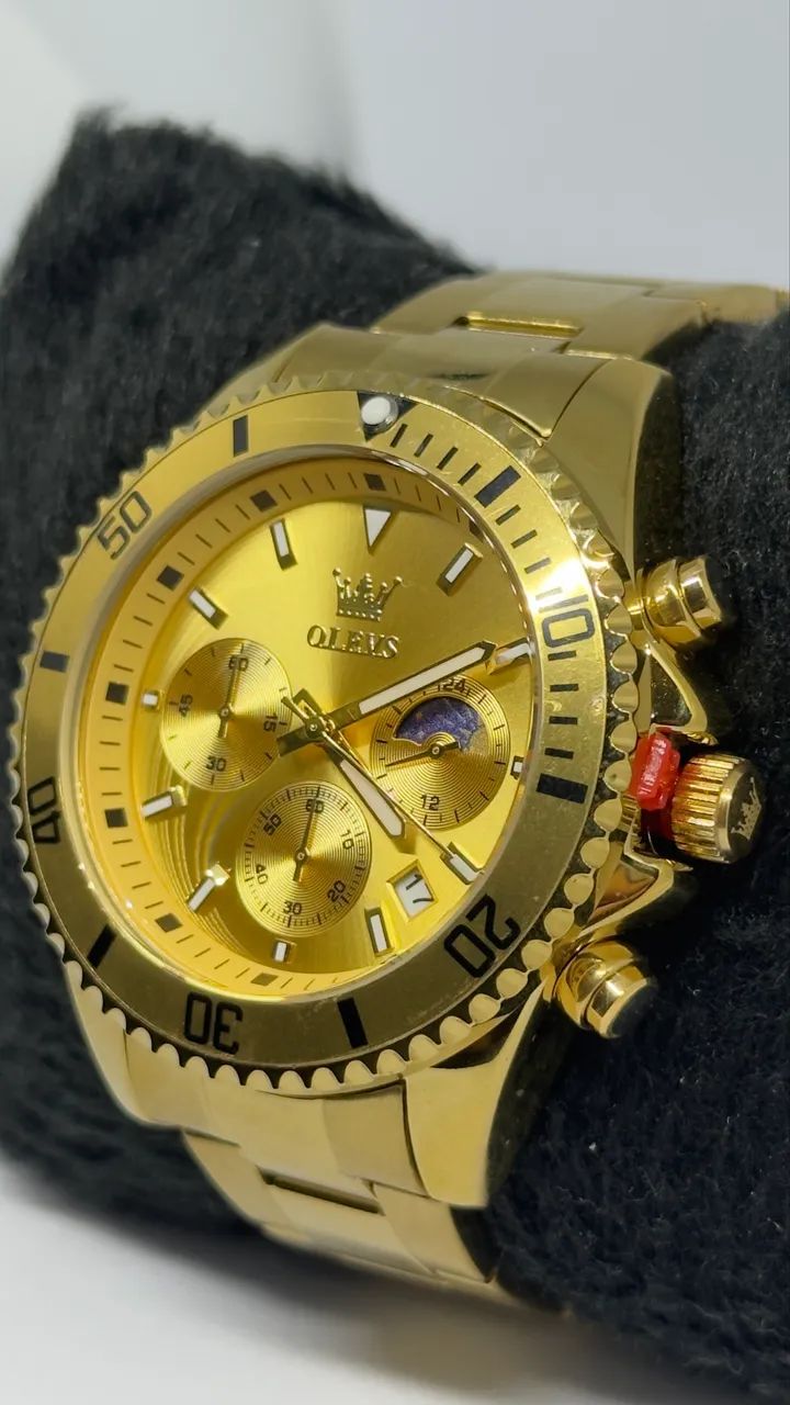 Relógio Dourado Olevs - Foto 3