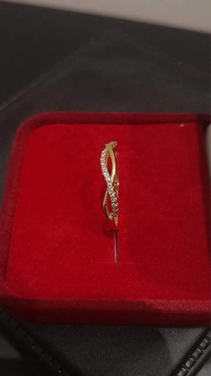 ANEL INFINITE BLOOM COM 1,49G DE OURO 18k ARO 12 - Foto 2