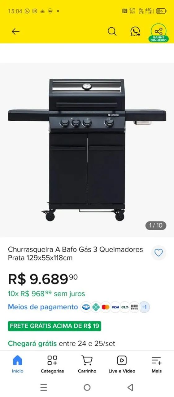 Churrasqueira a gás 3 queimadores  - Foto 4