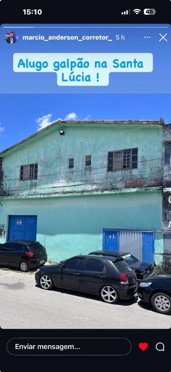Alugo Galpão, salão na Sta Lúcia 