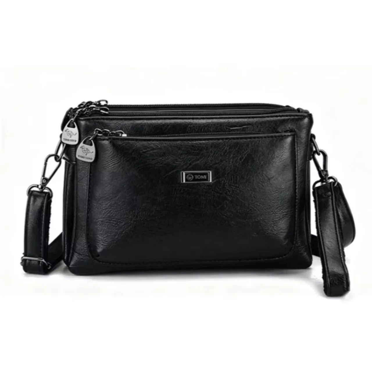 Bolsa feminina com divisórias 