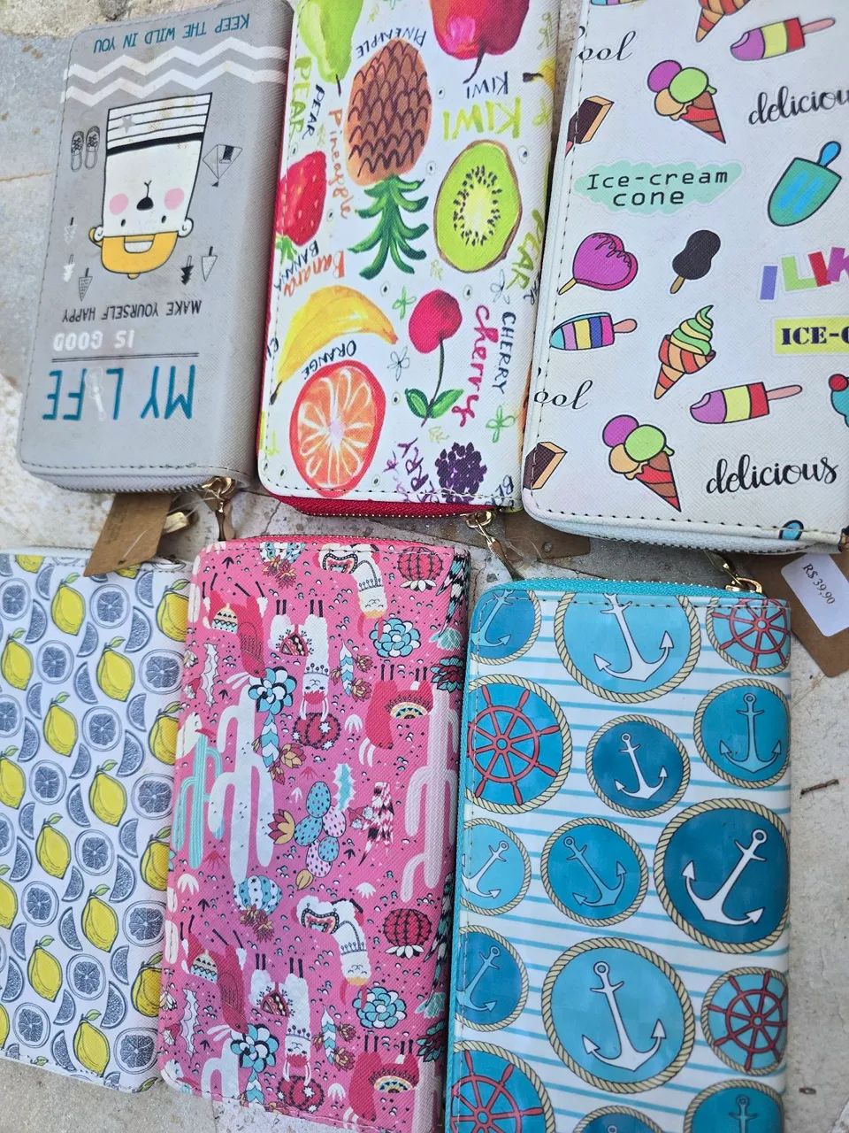 Carteira, necessaire 