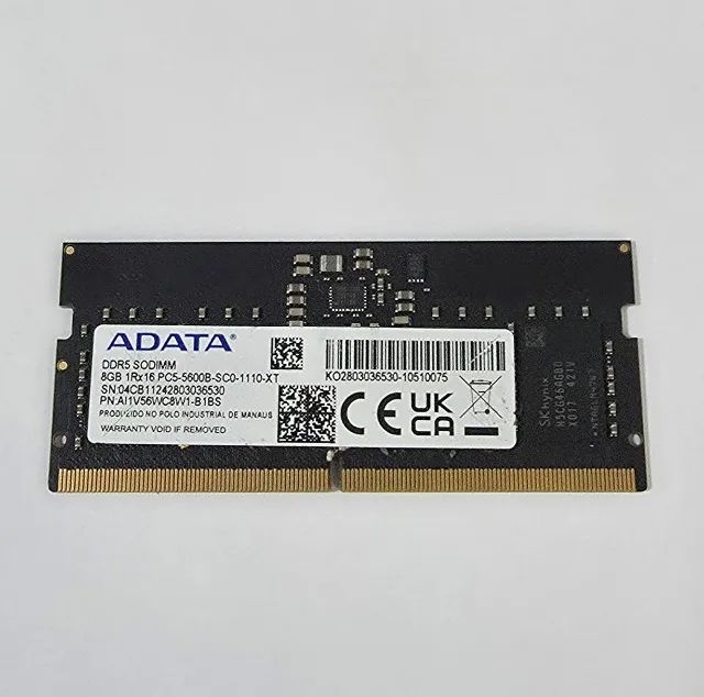 Memória Sodimm 8gb DDR5 5600mhz Adata - Para Notebook