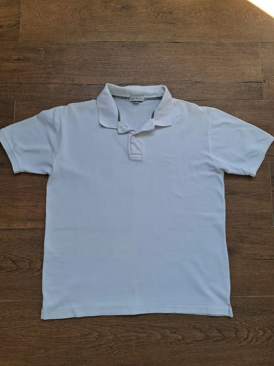 Camiseta Polo Aviator Branca