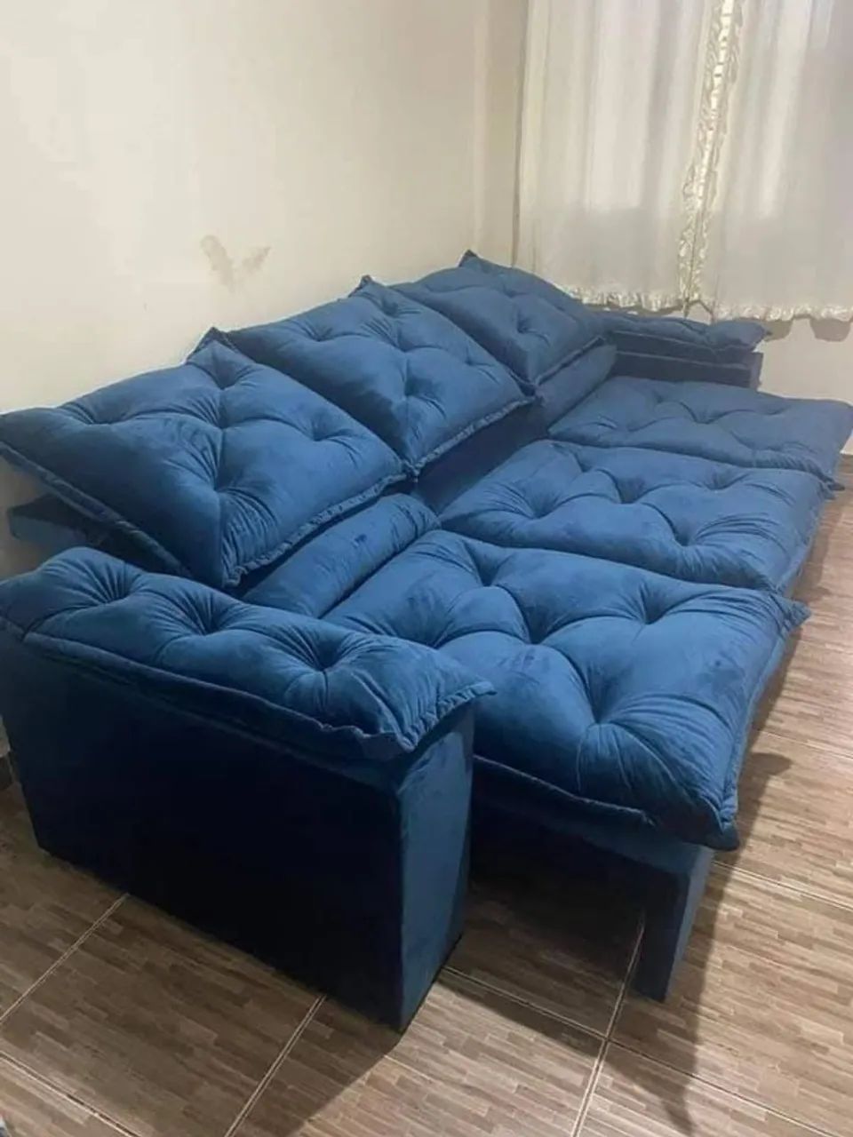 2,70CM SOFÁ RETRÁTIL E RECLINÁVEL MOLAS ENSACADAS ESPUMA D28 - Foto 2