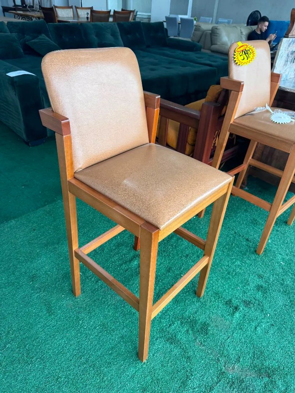 Banqueta Alta em courino  - Foto 4