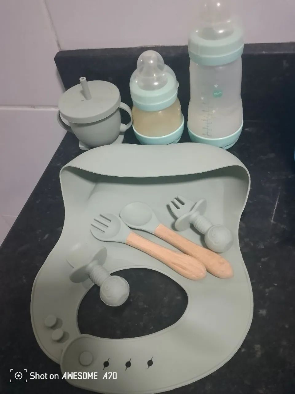 Kit mamadeira e babador 