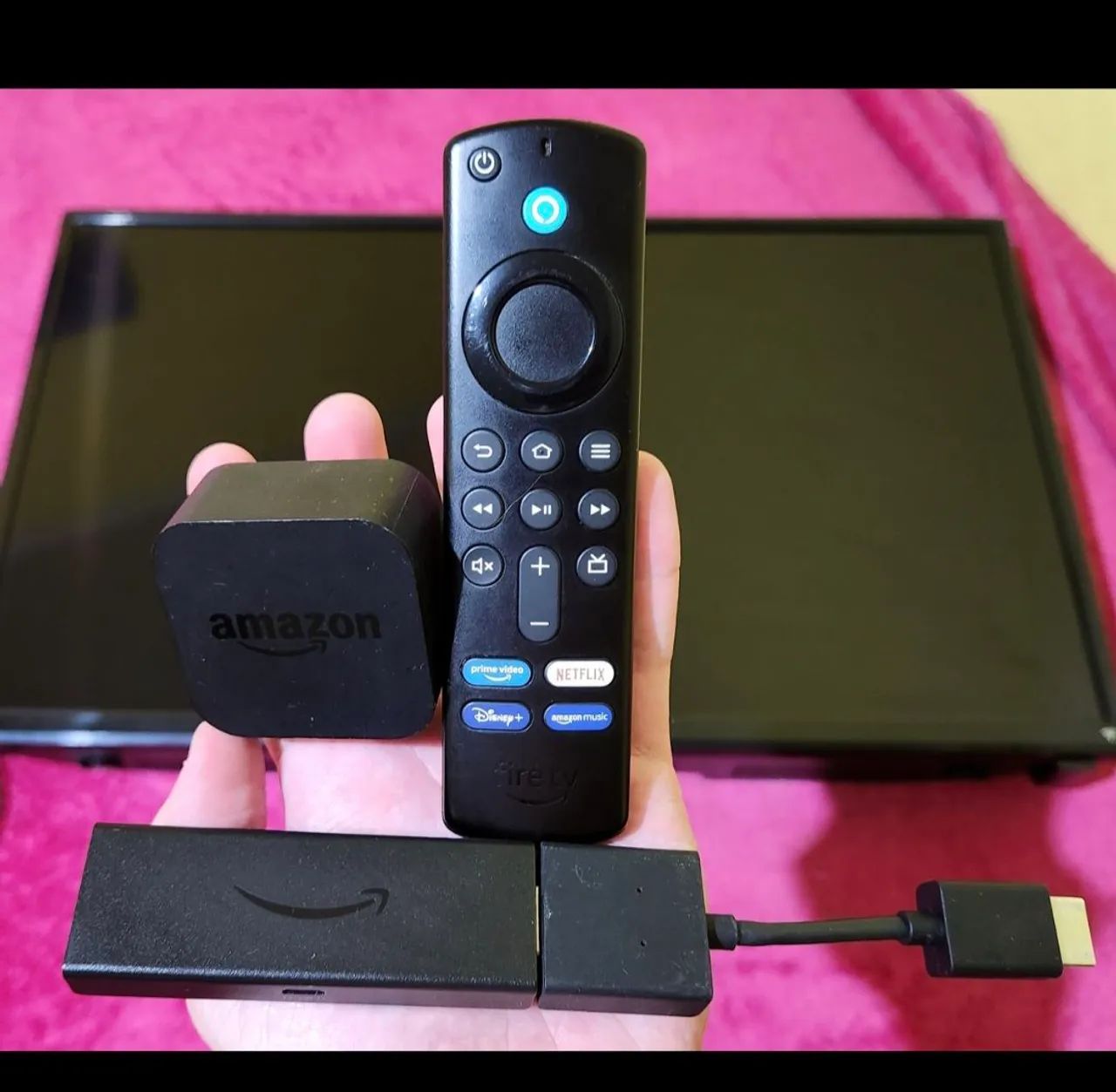 Fire stick tv amazon alexa hd tv fica smart 