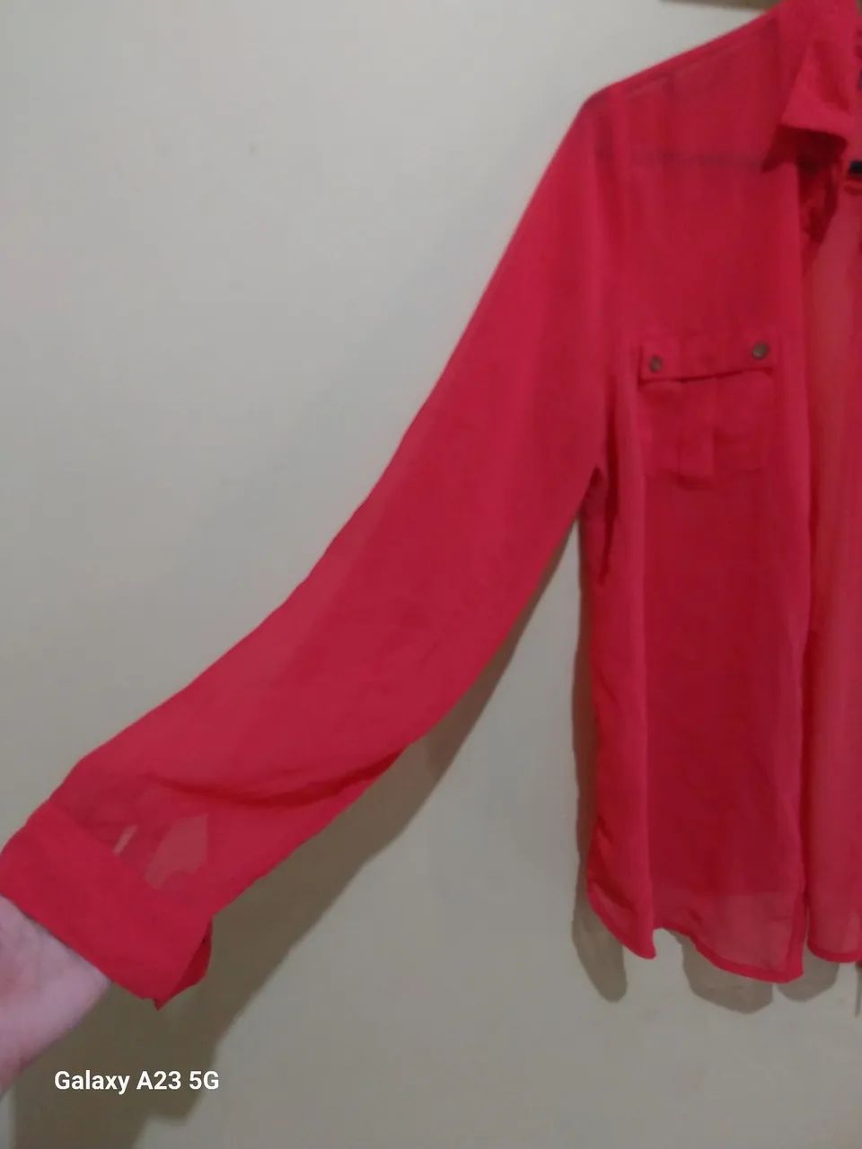 Camisa social - vermelha - Foto 2