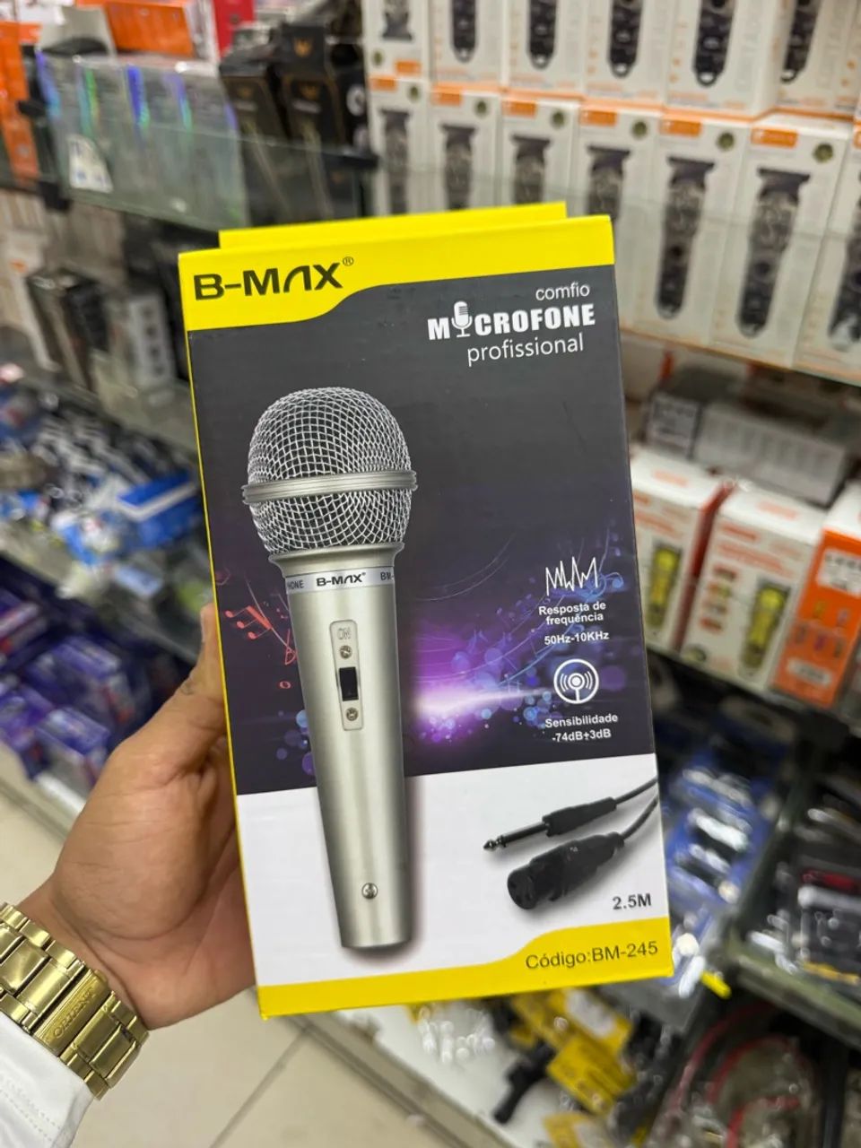 Microfone B-MAX com Fio - PROFISSIONAL - NOVO na Caixa - Foto 2