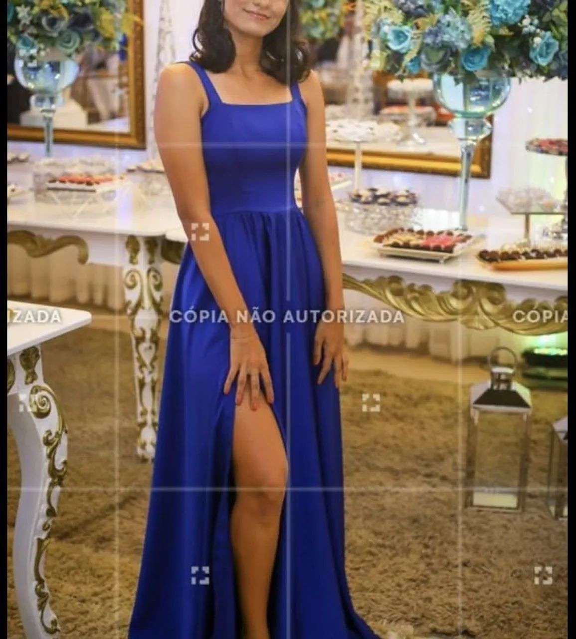 Aluguel Vestido azul royal