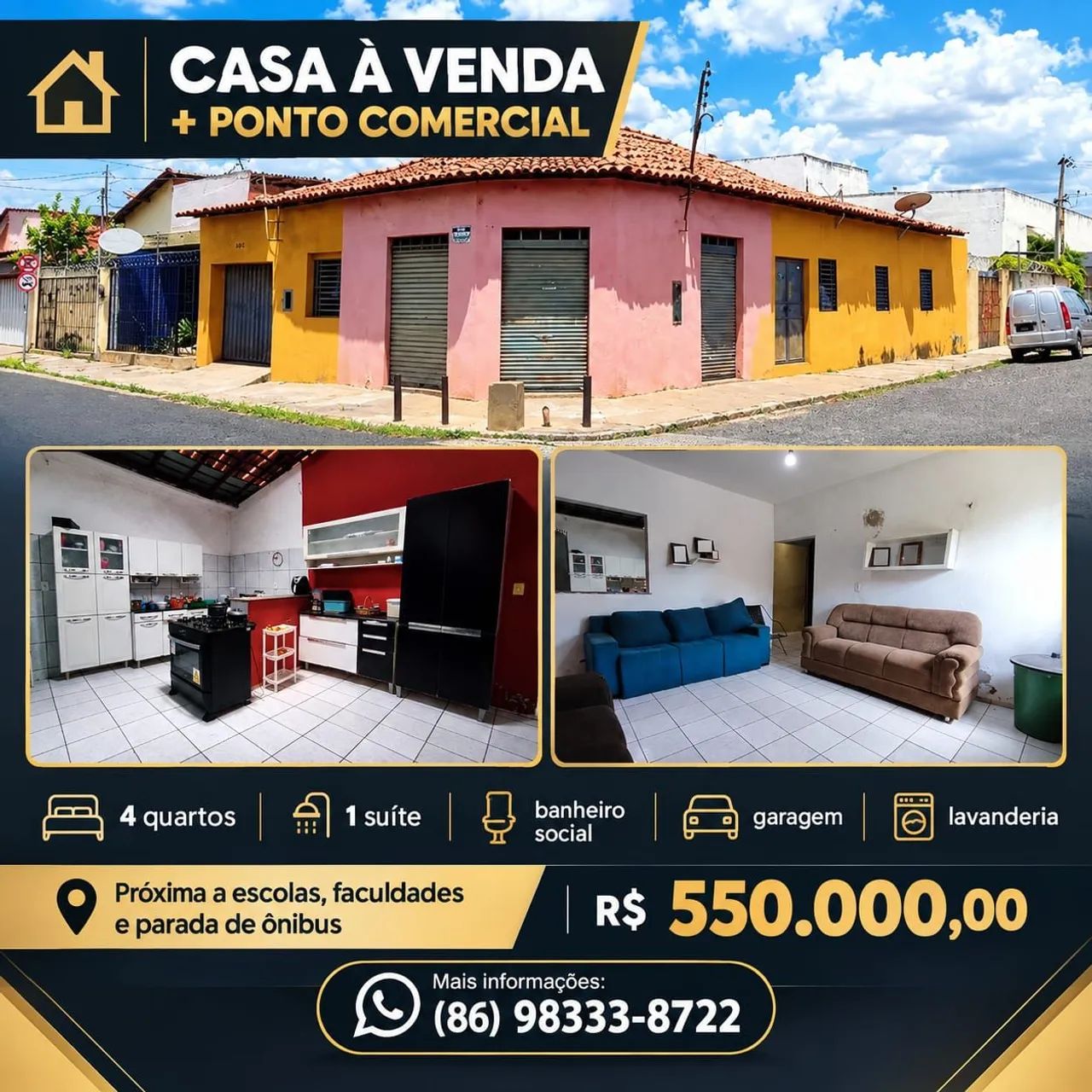 Vende-se casa com ponto comercial 