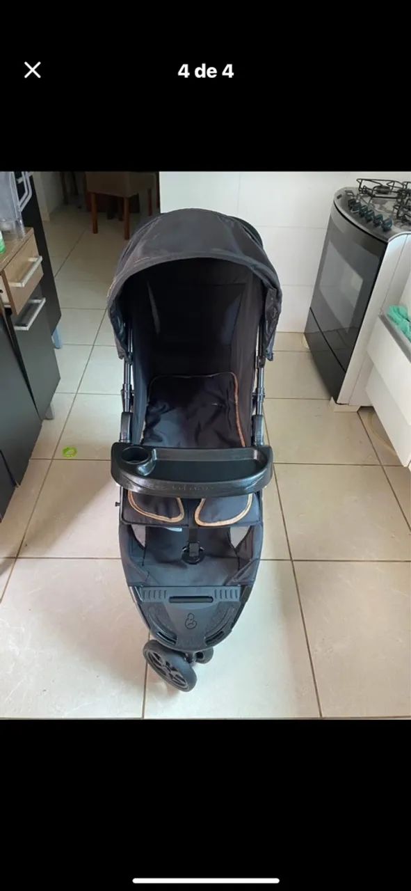 Carrinho de bebê com bebê conforto  - Foto 4