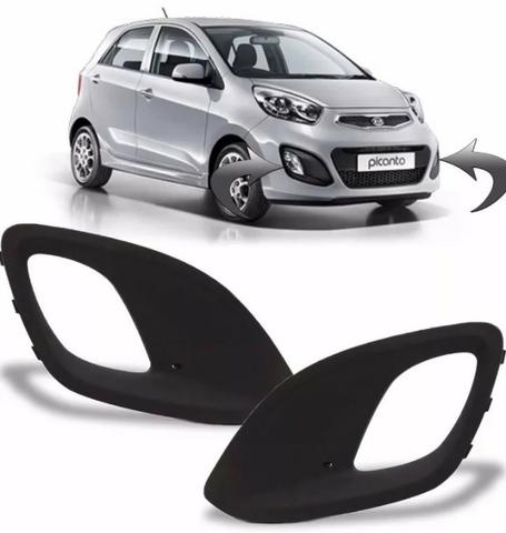 Par Grade Moldura Farol Milha Picanto 2012 2013 2014 2015