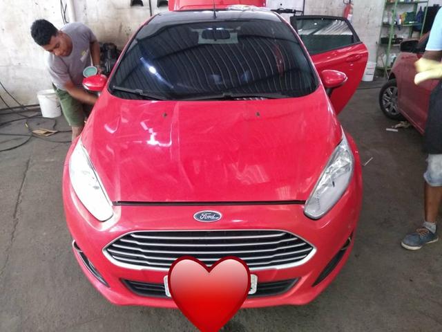 New fiesta vermelho 1.6 / flex ano-2014 - Foto 5