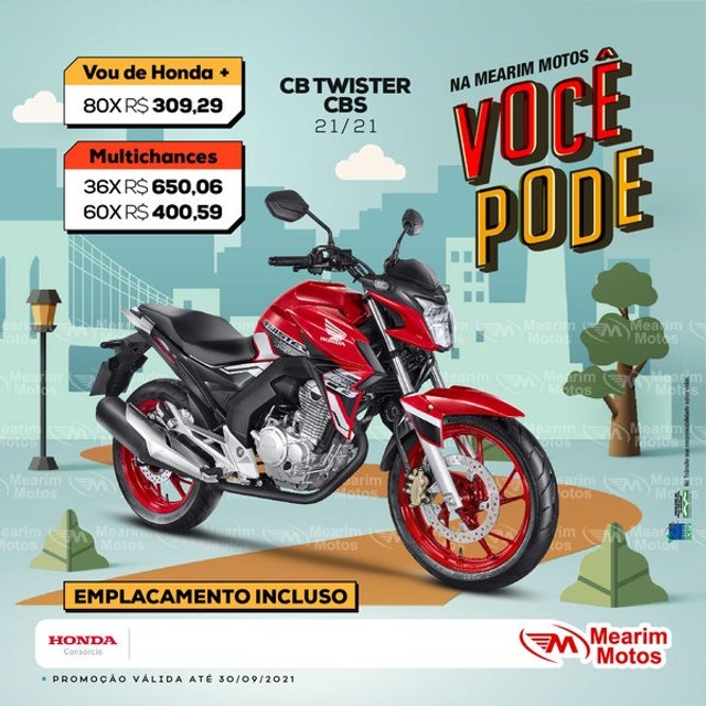 CB TWISTER 250 CONSÓCIO HONDA 2022