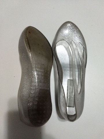 Sapatilha transparente com brilho Tam 37 - Foto 5