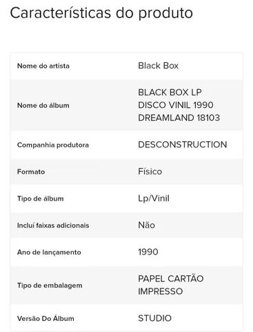 Black Box  LP Disco Vinil 1990 - Foto 3