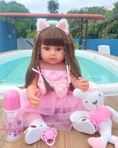 Bebê Reborn 35CM Silicone Recém nascido realista Dormirdo - Beleza