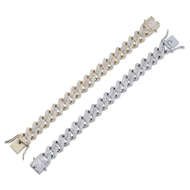 Pulseira Ice Prong Prata Cravejada - Foto 2