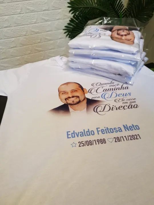 Camisa personalizada com a foto para homenagem e missa  - Foto 3