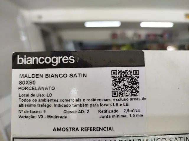 Porcelanato 80x80 Malden Bianco Satin Biancogres - Foto 3