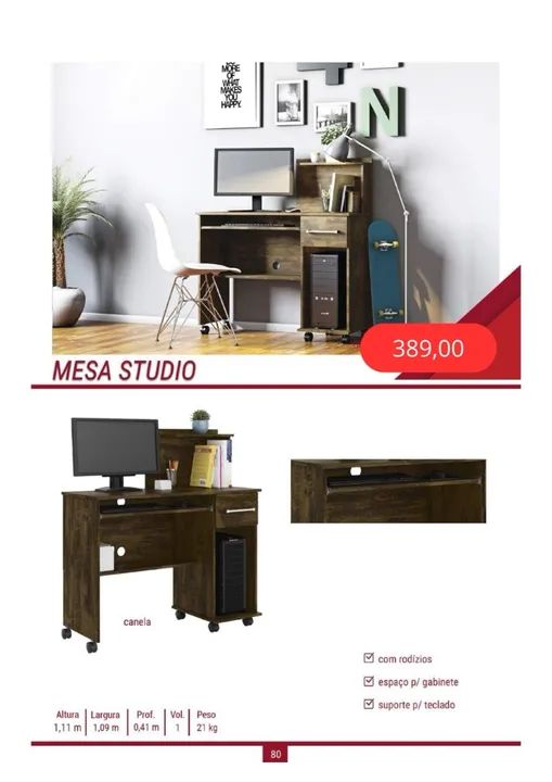 Mesa para computador Studio