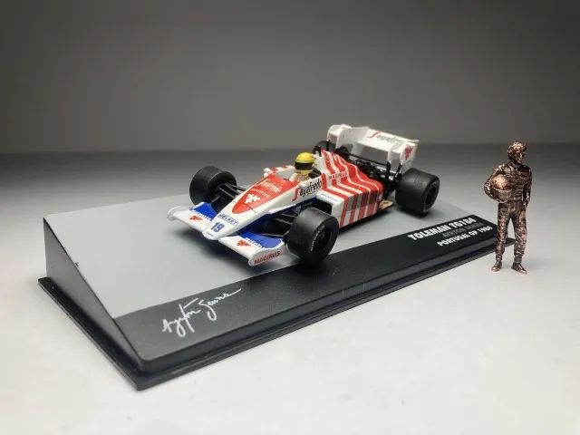Toleman TG184 Ayrton Senna Portugal GP 1984 + Figura Ayrton Senna 1/43