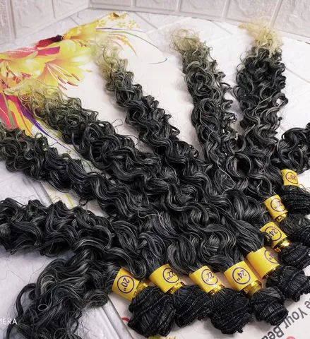 Cabelo Organico Weng 60cm 260g 8 Tela O30g00a Ondulado - Cor ( T1b/613 )