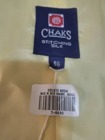 Colete de seda novo sem uso marca Charks  - Foto 4