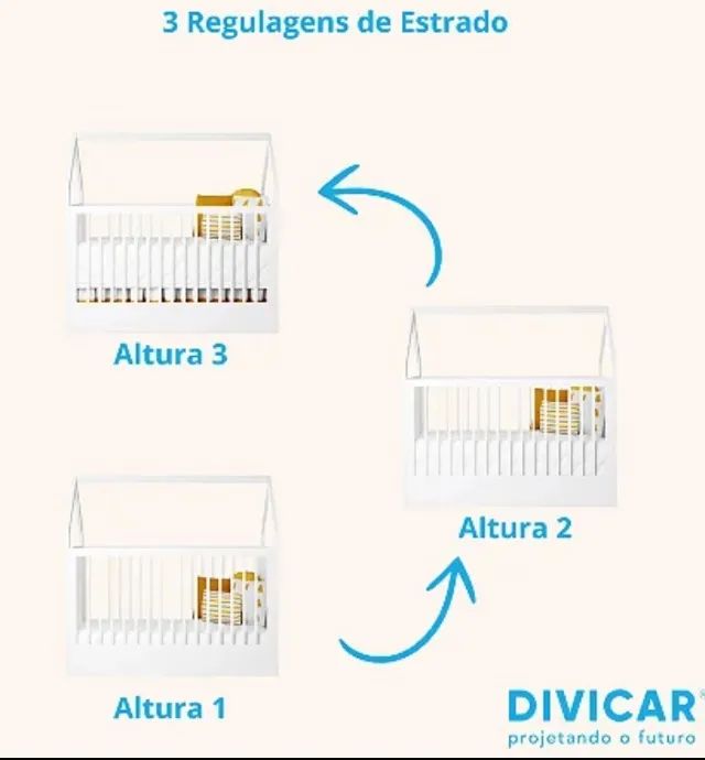 Berço casinha que vira mini cama - Foto 4