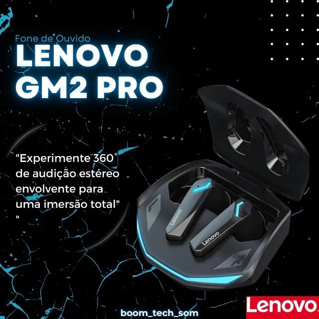 Fone Sem Fio Lenovo GM2 Pro Bluetooth | Garantia | Modo Gamer | Pronta Entrega