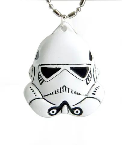 Colar Stormtrooper Star Wars Grande Branco