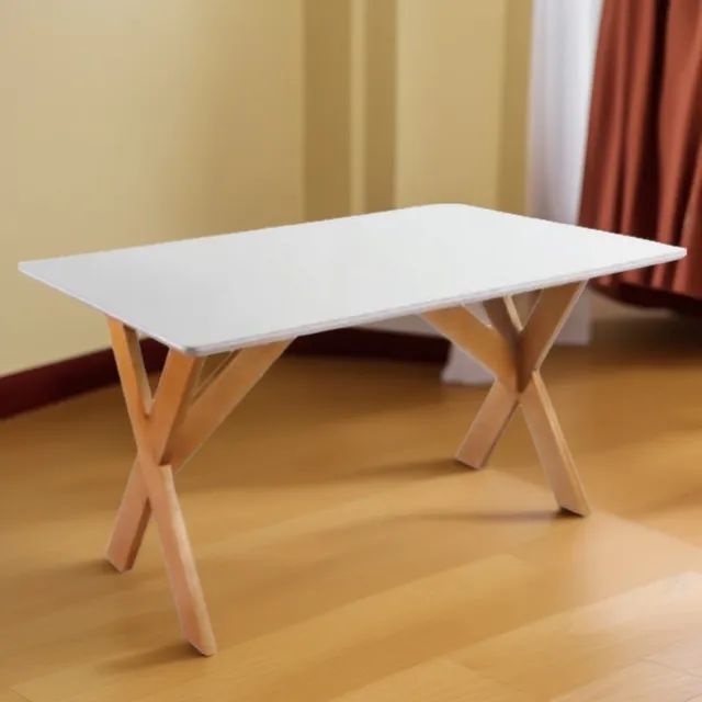 Mesa de Jantar Madeira Macica 160 Mel/Off White tt43