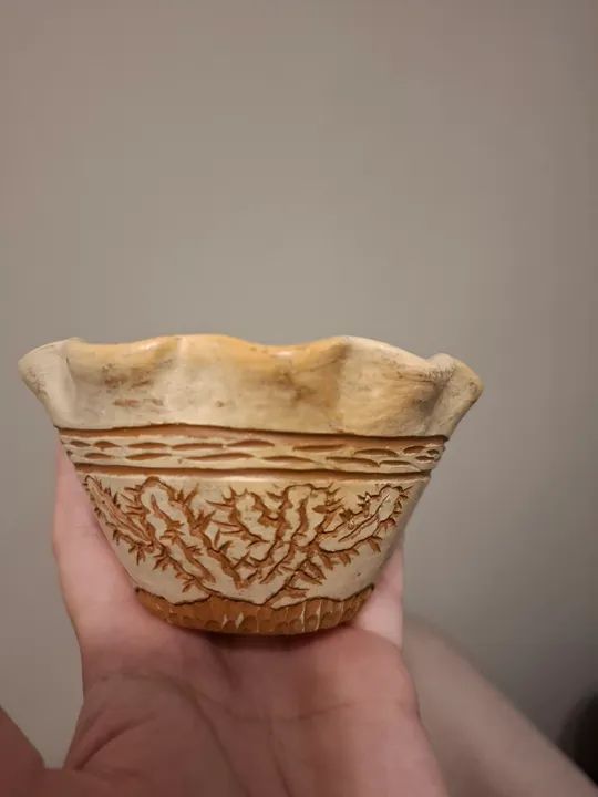 Vaso pequeno totalmente artesanal comprado em viagem no sertão de Juazeiro da Bahia - Foto 3